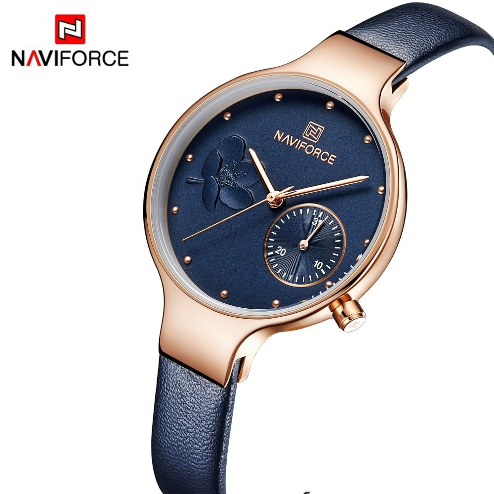 Women Fashion Blue Quartz Watch